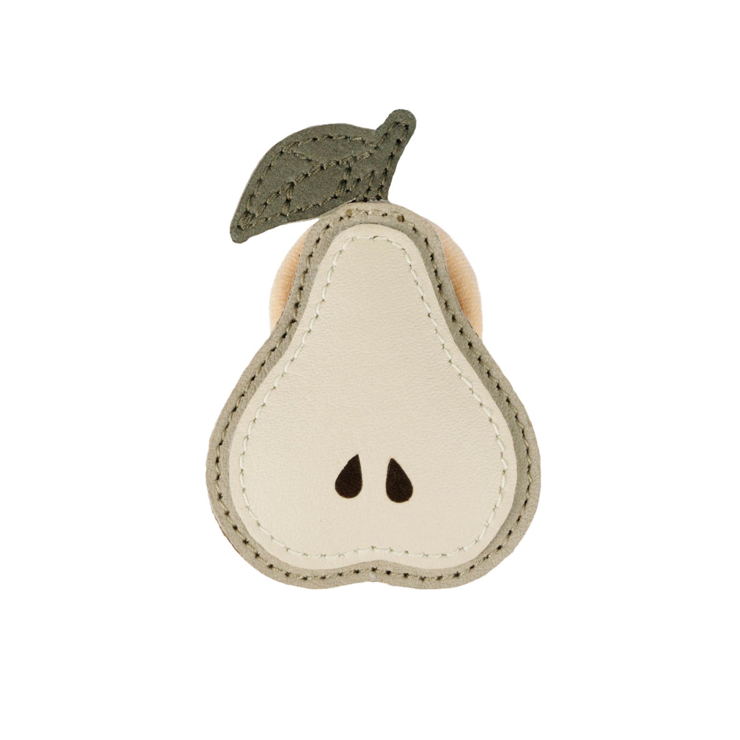 Donsje - Hair clip "Nanoe Fruit Hairclip Pear" | taupe leather