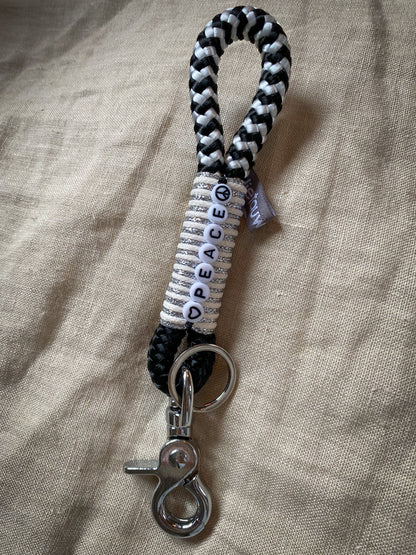 Die Tauwerkstatt - Schlüsselanhänger | schwarz/weiß/silber