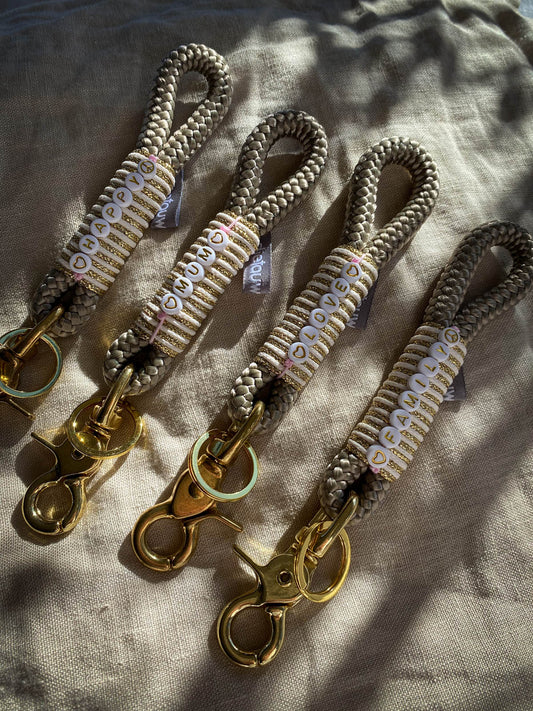The rope workshop - keychain | Bridesmaid / gold 