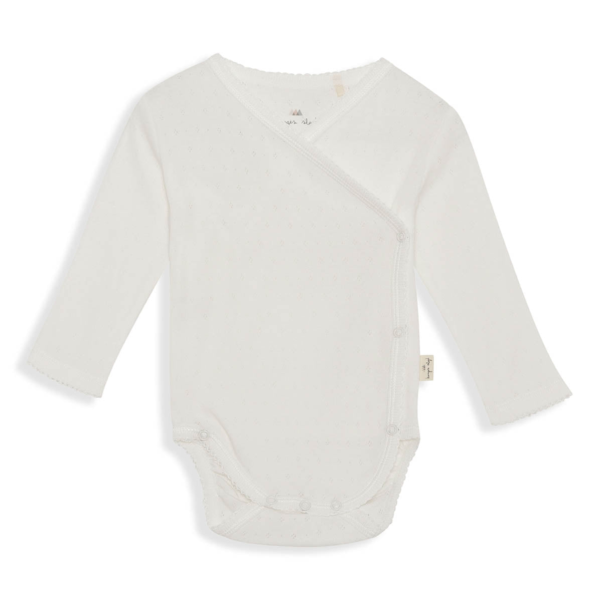 Konges Sløjd - Body für Neugeborene "Minnie" | clear white - Leja Concept Store