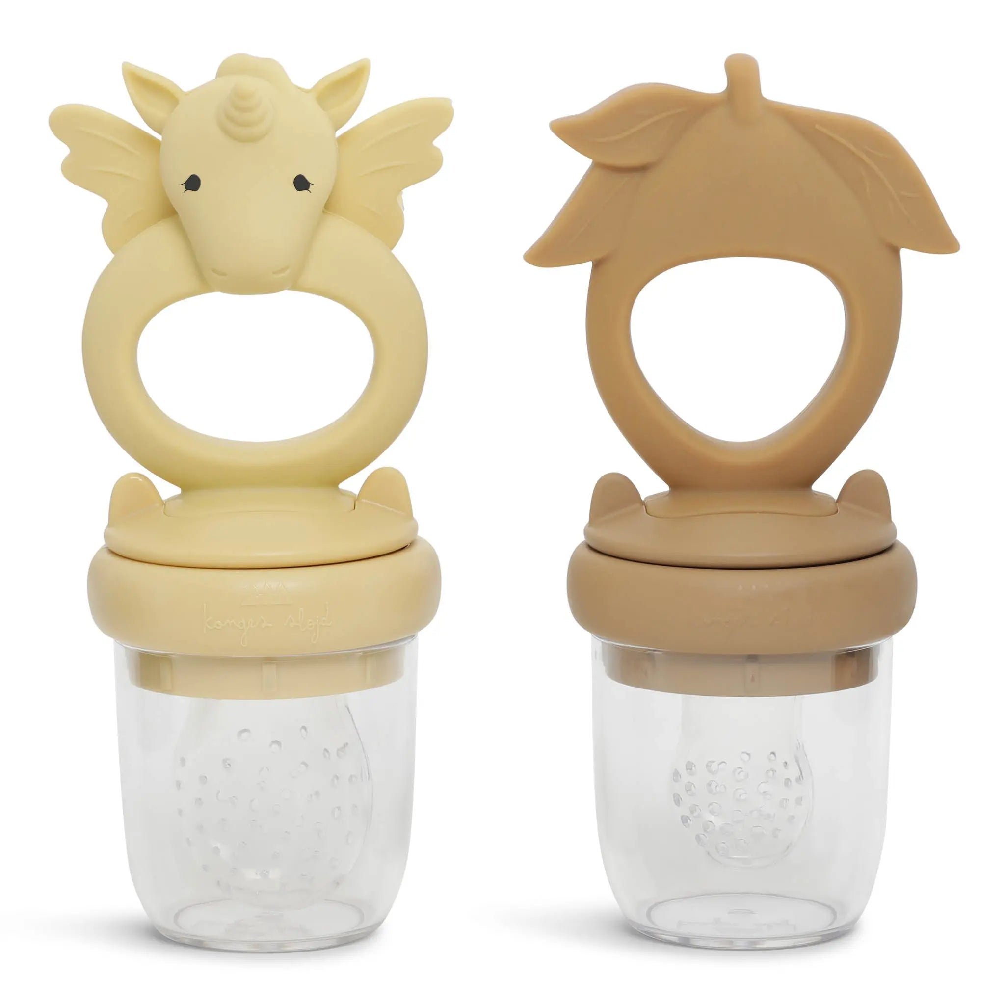 Konges Sløjd - Fruchtsaugerset aus Silikon "Einhorn" | Limonade / Almond - Leja Concept Store