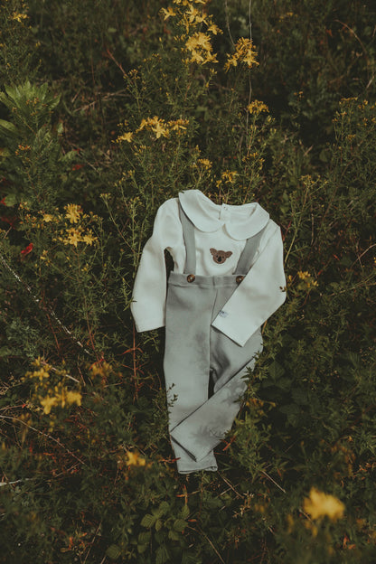 Donsje - Body mit Kragen "Davis Bodysuit  Koala" | off white - Leja Concept Store