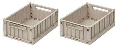 Liewood - 2er Pack Aufbewahrungskiste / Klappbox  "Weston Storage Box S" | Sandy - Leja Concept Store