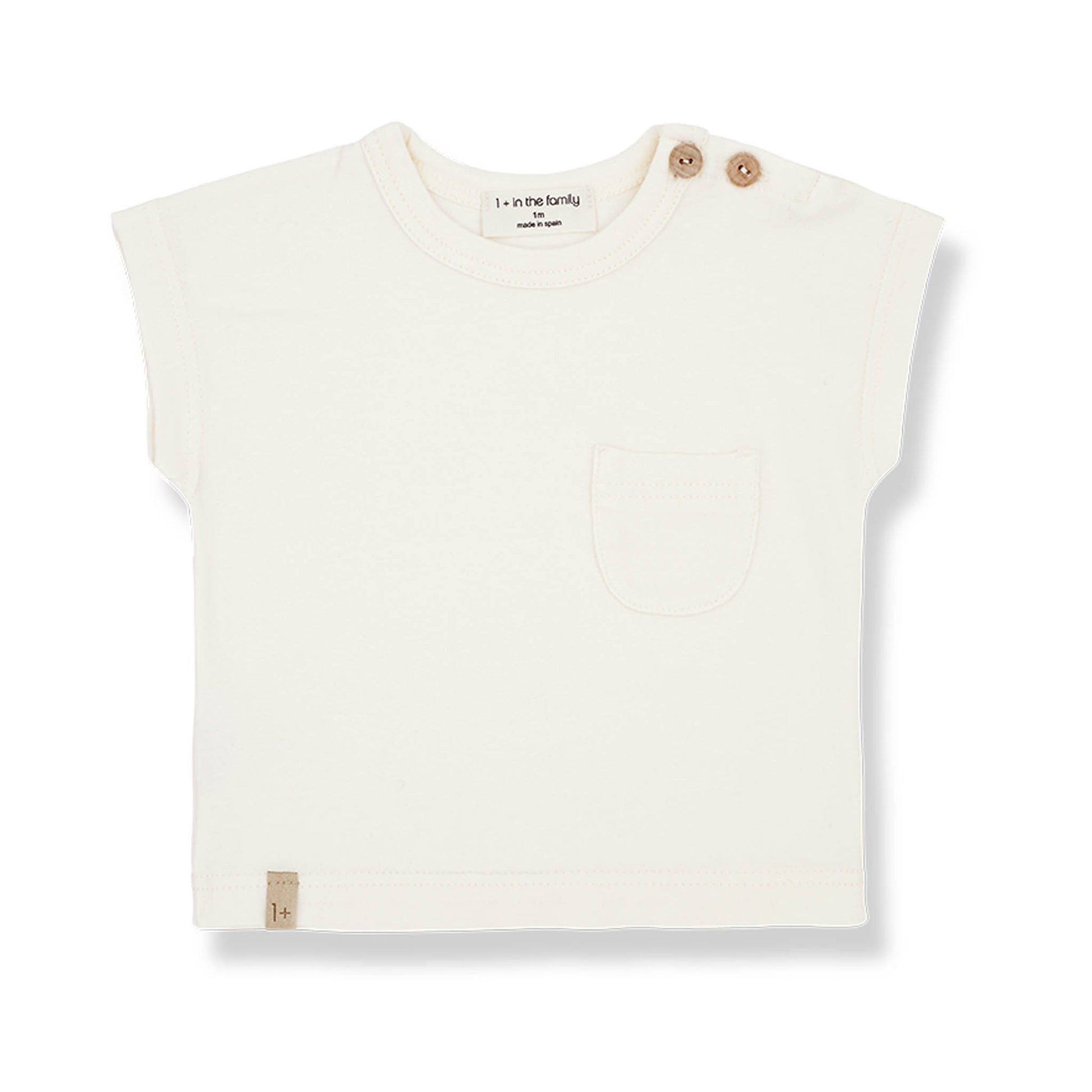 1 + in the Family - T-shirt "MILES" | ecru - Leja Concept Store
