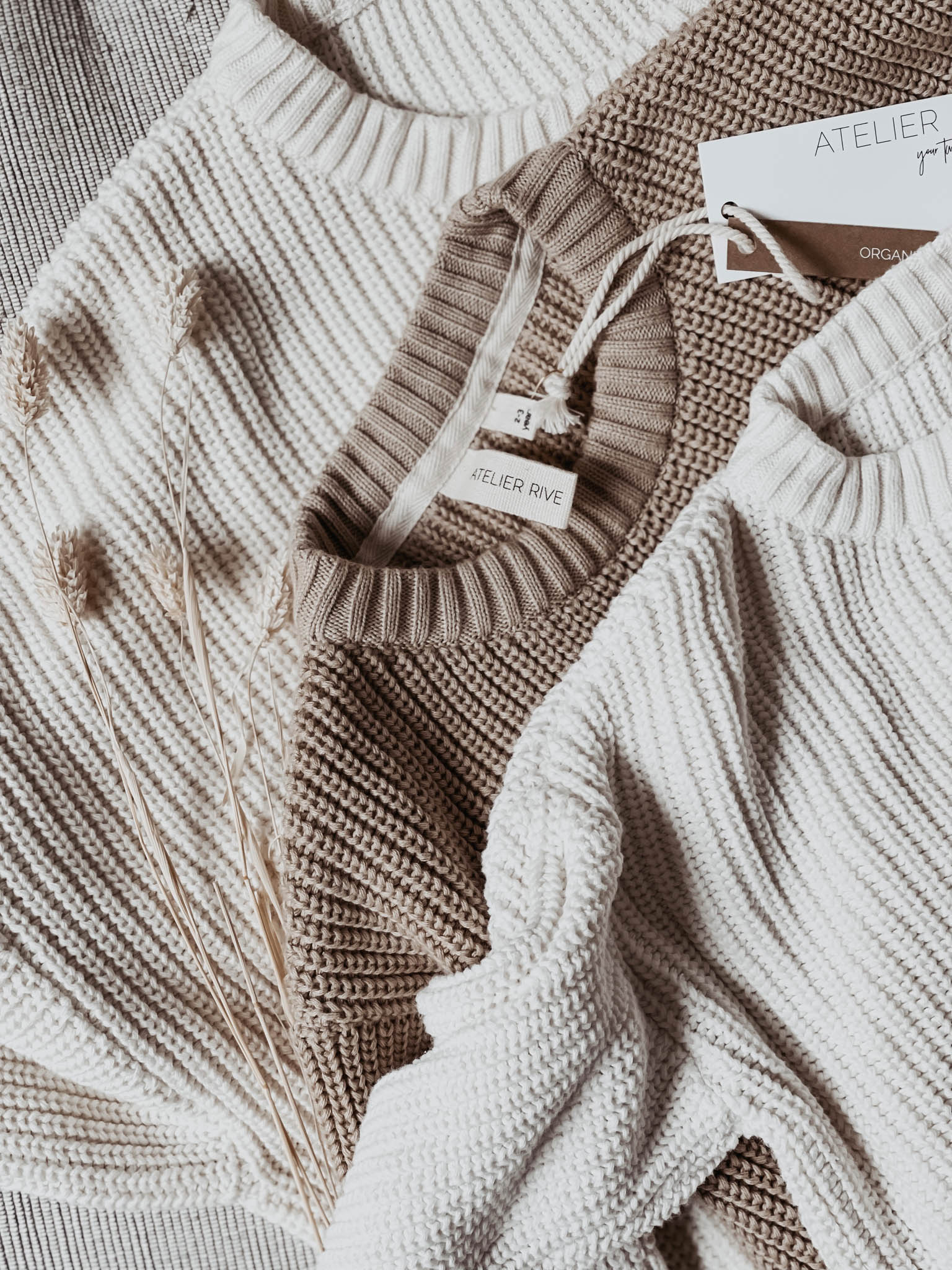 Atelier Rive - Pullover "Chunky Knit" Mini | Coconut - Leja Concept Store