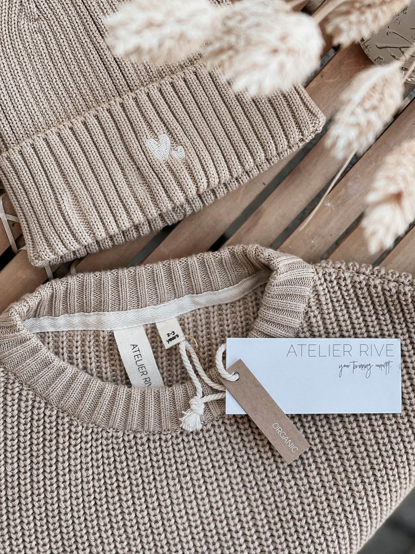 Atelier Rive - Pullover "Chunky Knit" Adult | Almond - Leja Concept Store