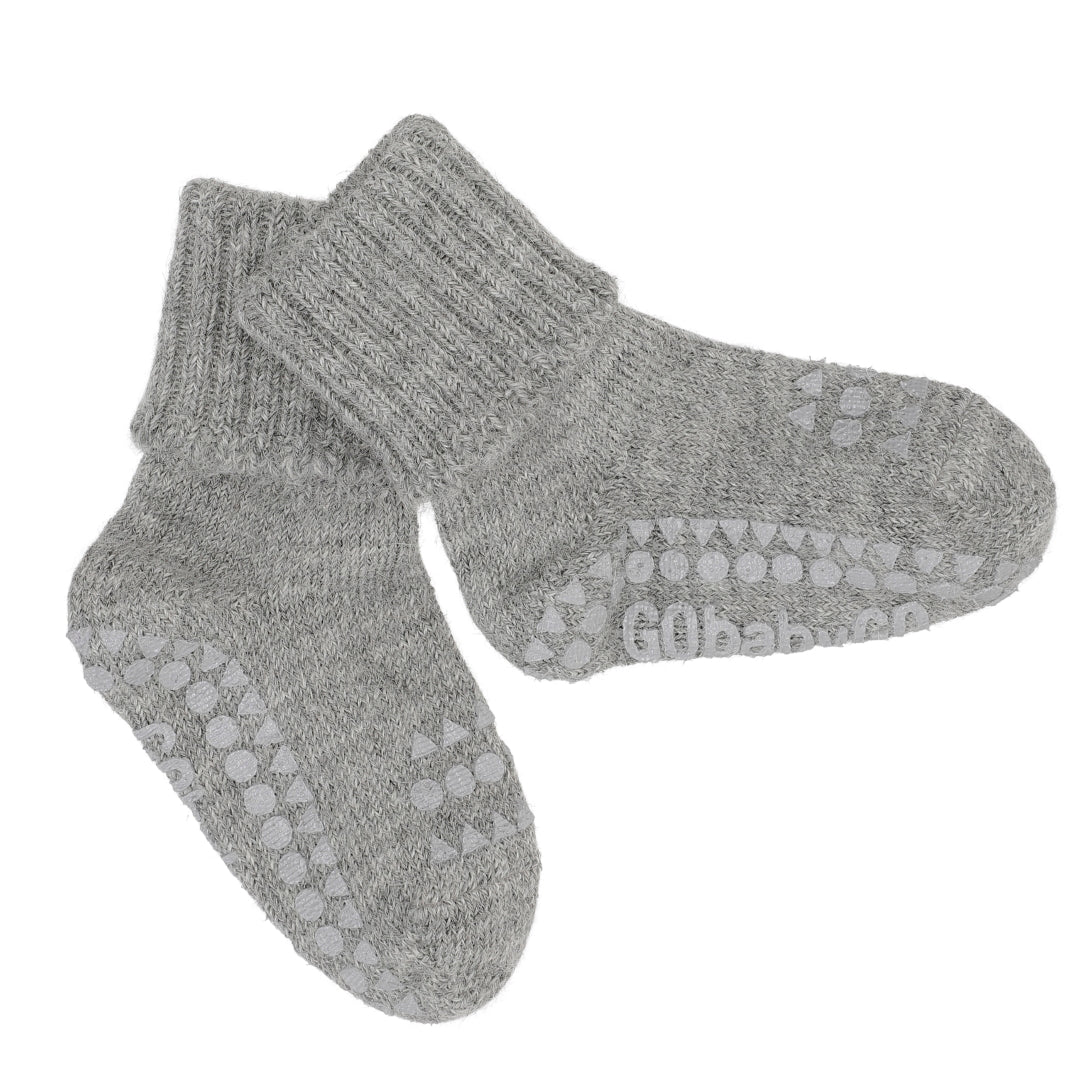 GoBabyGo - Alpaca Antirutsch-Socken "Non-Slip Socks" | grey melange