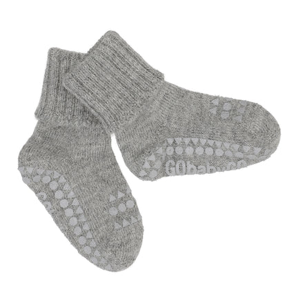 GoBabyGo - Alpaca Antirutsch-Socken "Non-Slip Socks" | grey melange