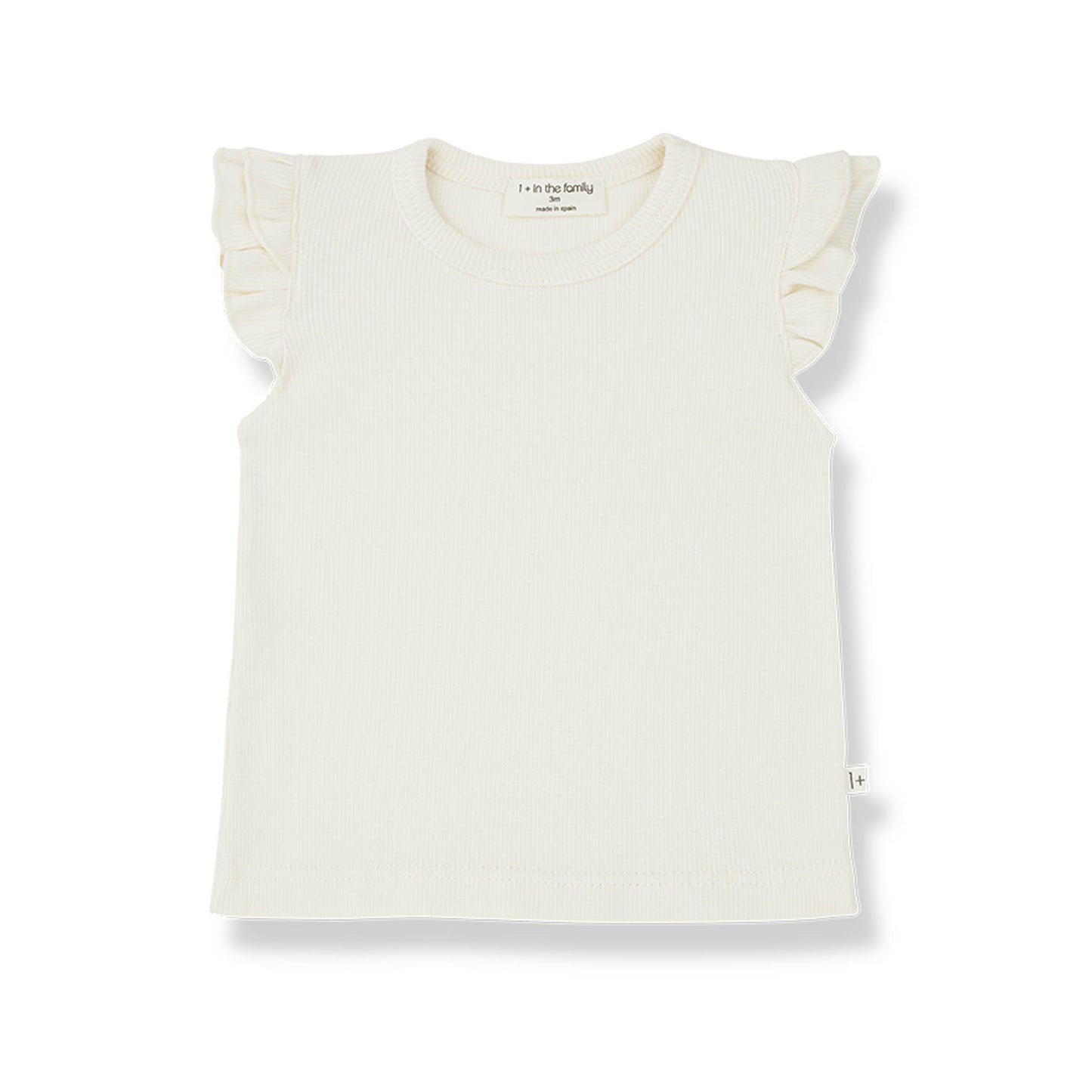 1 + in the Family - ribbed jersey top "SILVANA" | bone