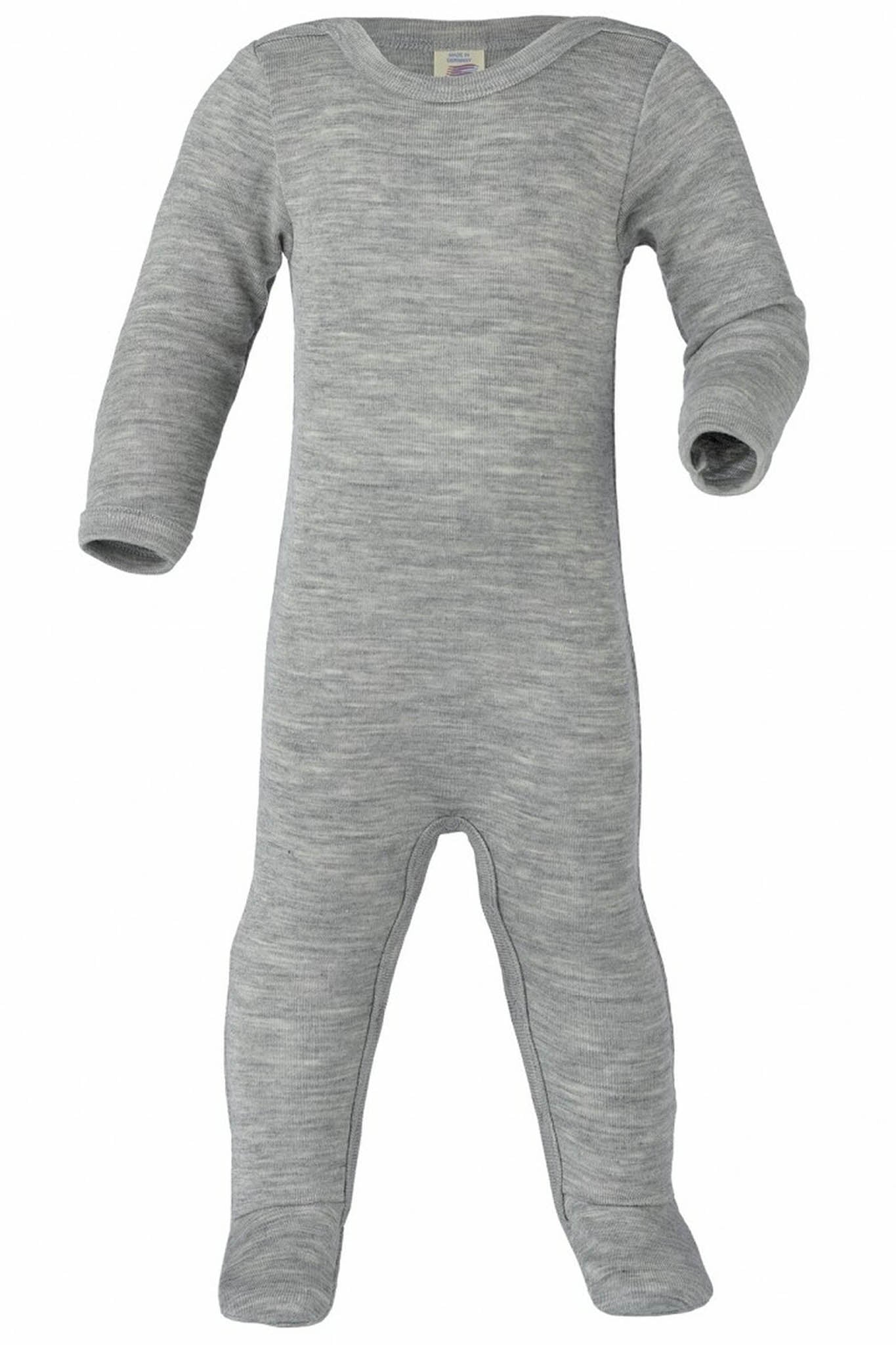Engel - sleeping overall "wool silk" | light gray melange
