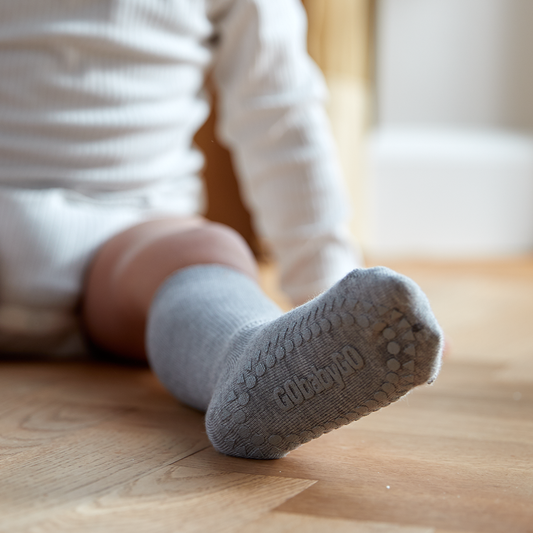 GoBabyGo - anti-slip socks "Non-Slip Socks" | gray melange 