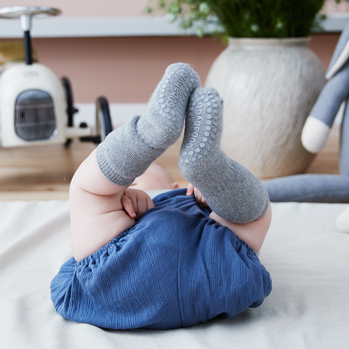 GoBabyGo - Antirutsch-Socken "Non-Slip Socks" | grey melange - Leja Concept Store