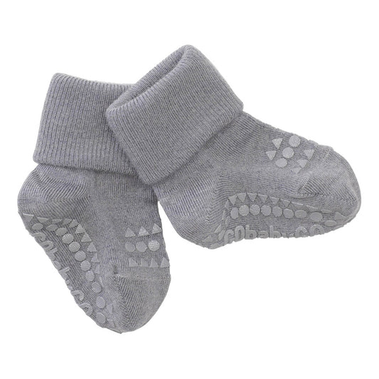 GoBabyGo - Antirutsch-Socken aus Wolle "Non-Slip Socks Wool" | grey melange