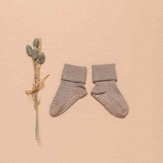 GoBabyGo - non-slip socks made of wool "Non-Slip Socks Wool" | sand