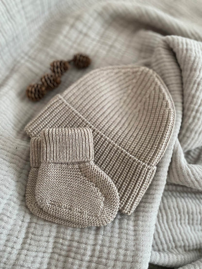 Strickgut - Familienmütze Baby | beige - Leja Concept Store