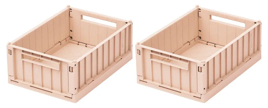Liewood - 2er Pack Aufbewahrungskiste / Klappbox  "Weston Storage Box S" | Rose - Leja Concept Store