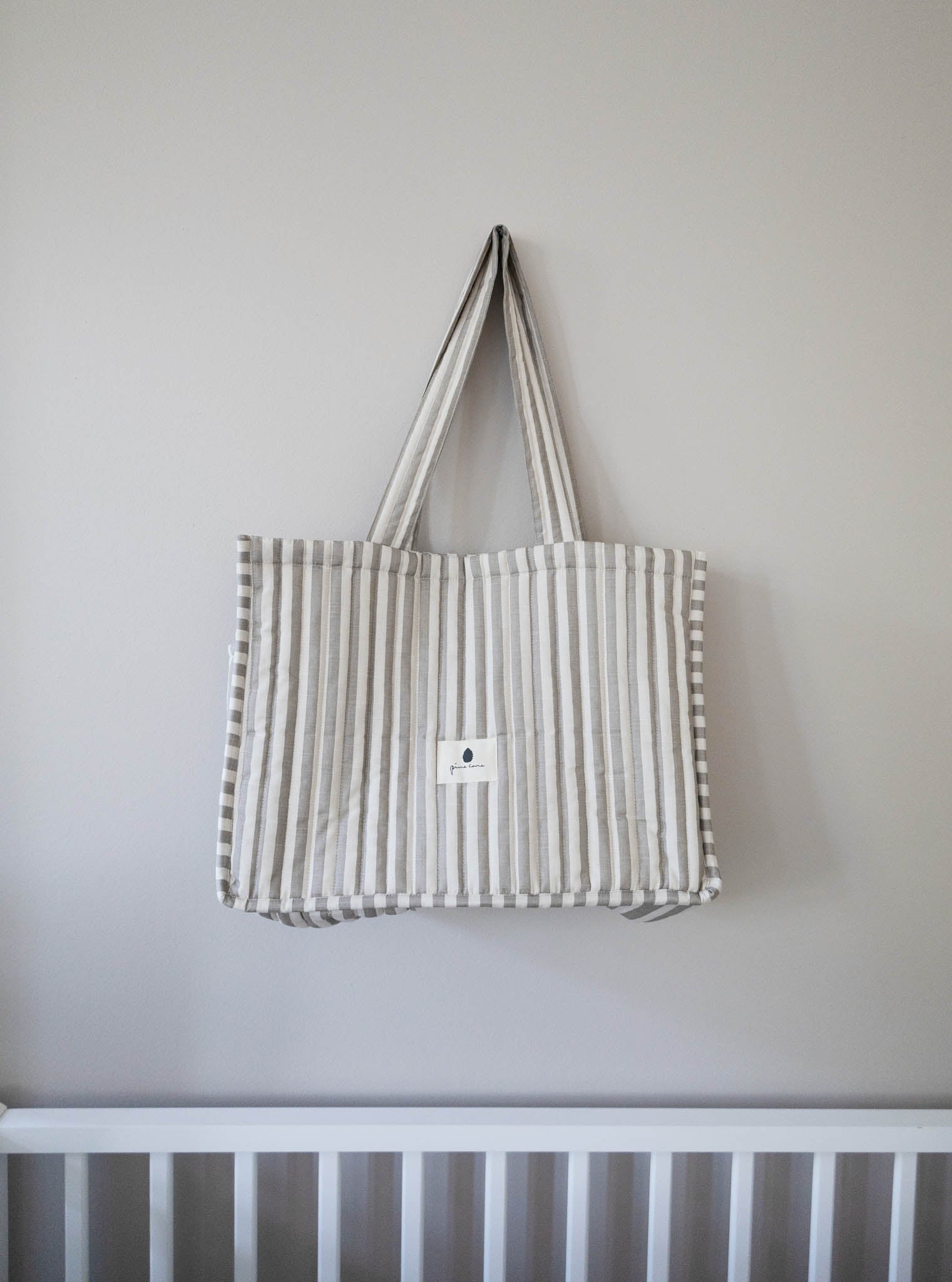 Pine Cone - (Wickel-) Tasche "MOMMY TOTE BAG" | mushroom stripe - Leja Concept Store